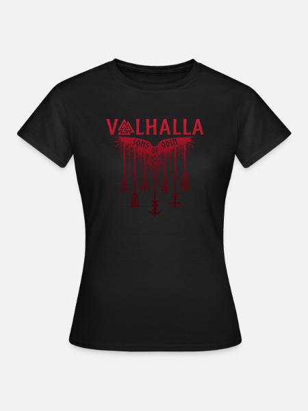 Walhalla Söhne von Odin Wikinger Wikinger Norge Nordic - Frauen T-Shirt - Schwarz