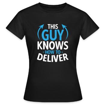 Livraison de colis fournisseur - T-shirt Femme - noir - Devant - AI Model Female 172 dark (172cm)
