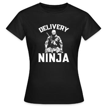 Lieferant Paket Lieferung - Frauen T-Shirt - Schwarz - Vorne - AI Model Female 172 dark (172cm)