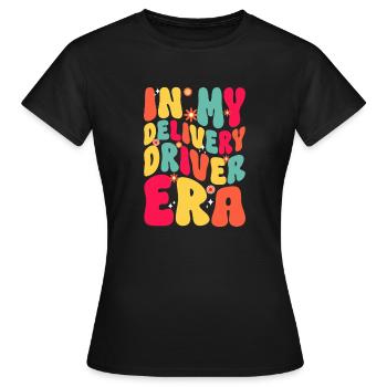 Lieferant Paket Lieferung - Frauen T-Shirt - Schwarz - Vorne - AI Model Female 172 dark (172cm)