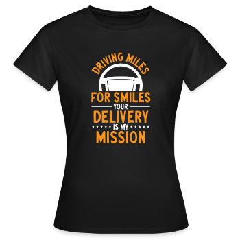 Livraison de colis fournisseur - T-shirt Femme - noir - Devant - AI Model Female 172 dark (172cm)