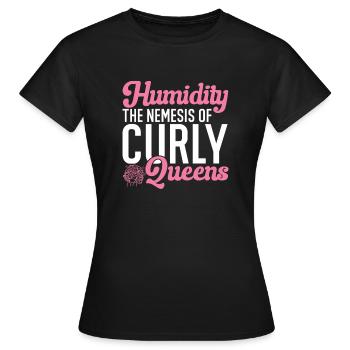 Cheveux bouclés Boucles afro Cheveux naturels - T-shirt Femme - noir - Devant - AI Model Female 172 dark (172cm)