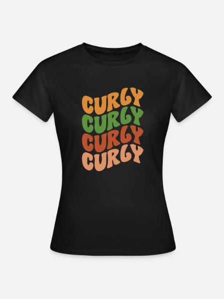 Curly Hair Afro Curls Natural Hair - Women's T-Shirt - black
