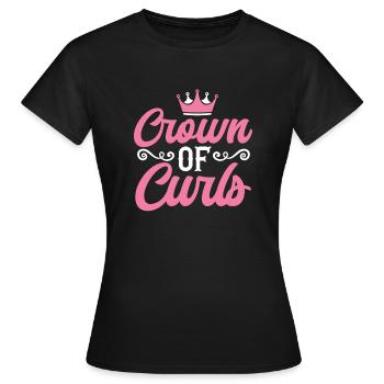Cheveux bouclés Boucles afro Cheveux naturels - T-shirt Femme - noir - Devant - AI Model Female 172 dark (172cm)