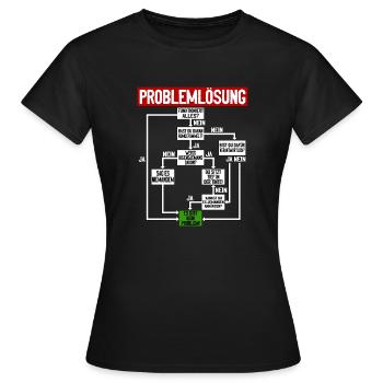 Résolution de problèmes Instructions humoristiques pour la vie quotidienne - T-shirt Femme - noir - Devant - AI Model Female 172 dark (172cm)
