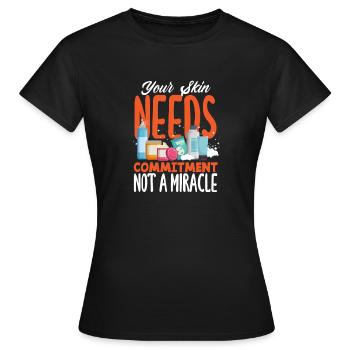 Hautpflege Kosmetikerin Kosmetik - Frauen T-Shirt - Schwarz - Vorne - AI Model Female 172 dark (172cm)