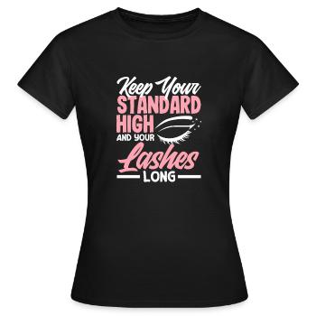 Hautpflege Kosmetikerin Kosmetik - Frauen T-Shirt - Schwarz - Vorne - AI Model Female 172 dark (172cm)