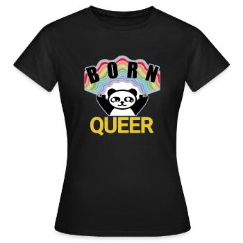 Queer mignon - T-shirt Femme - noir - Devant - AI Model Female 172 dark (172cm)