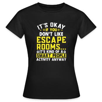 Salle d’évasion - T-shirt Femme - noir - Devant - AI Model Female 172 dark (172cm)