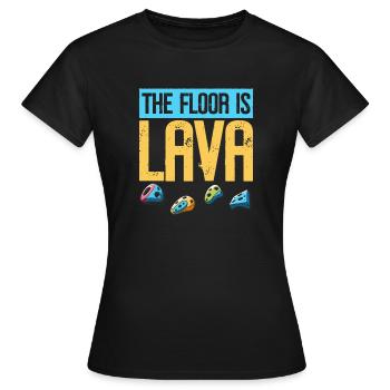 The ground is lava bouldering - Women's T-Shirt - black - Front - AI Model Female 172 dark (172cm)