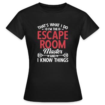 Salle d’évasion - T-shirt Femme - noir - Devant - AI Model Female 172 dark (172cm)