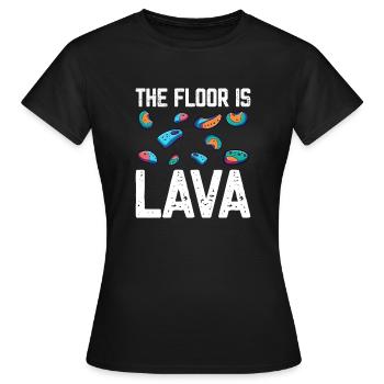 The ground is lava bouldering - Women's T-Shirt - black - Front - AI Model Female 172 dark (172cm)