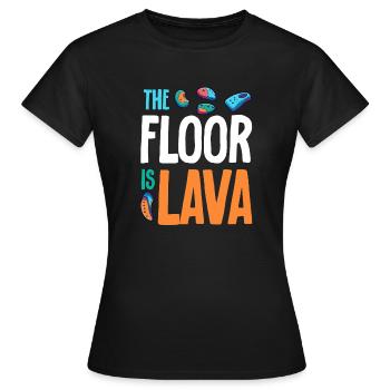 The ground is lava bouldering - Women's T-Shirt - black - Front - AI Model Female 172 dark (172cm)