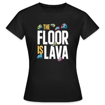 The ground is lava bouldering - Women's T-Shirt - black - Front - AI Model Female 172 dark (172cm)
