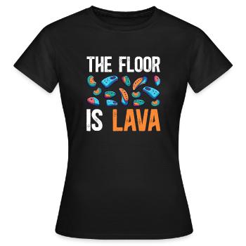 The ground is lava bouldering - Women's T-Shirt - black - Front - AI Model Female 172 dark (172cm)