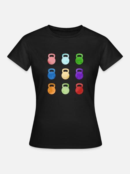 Kettlebell Workout Fitness Training - Frauen T-Shirt - Schwarz