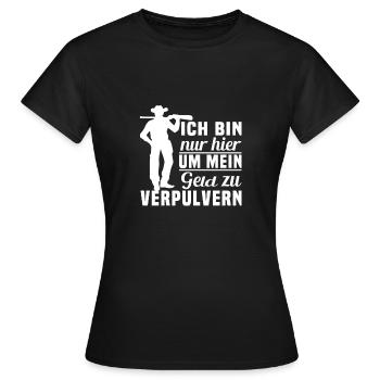 Le tireur sportif Schussraining pour le club de tir - T-shirt Femme - noir - Devant - AI Model Female 172 dark (172cm)