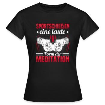 Tir sportif Club de tir sportif de précision - T-shirt Femme - noir - Devant - AI Model Female 172 dark (172cm)