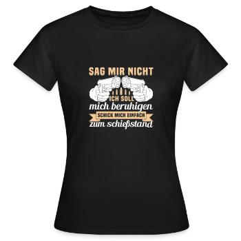 Schießsport Sportschützen Präzisionssport - Frauen T-Shirt - Schwarz - Vorne - AI Model Female 172 dark (172cm)