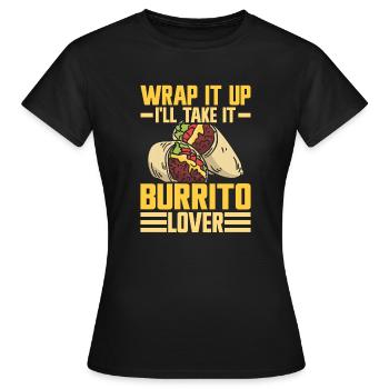 Burrito Gift - Women's T-Shirt - black - Front - AI Model Female 172 dark (172cm)