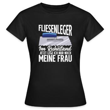 Fliesenlegen Azubi Silikon Zahnkelle - Frauen T-Shirt - Schwarz - Vorne - AI Model Female 172 dark (172cm)