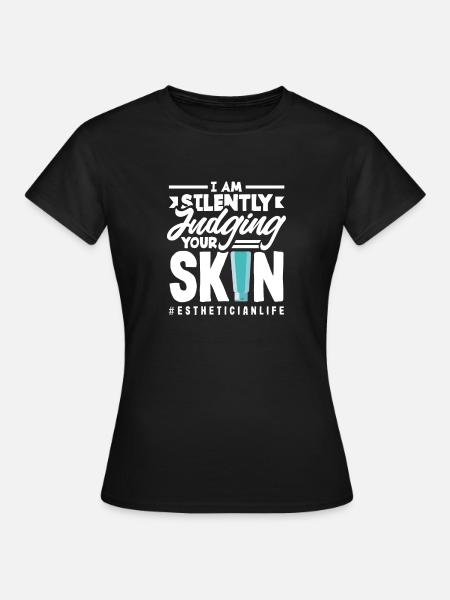 Hautpflege Kosmetikerin Kosmetik - Frauen T-Shirt - Schwarz