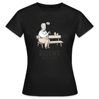 Le meilleur endroit de Biden - Élection présidentielle amusante - T-shirt Femme - noir - Devant - AI Model Female 172 dark (172cm)