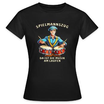 MUSIQUE DE FANFARE - T-shirt Femme - noir - Devant - AI Model Female 172 dark (172cm)