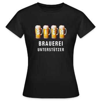 BEER BREWERY SUPPORTERS - Women's T-Shirt - black - Front - AI Model Female 172 dark (172cm)