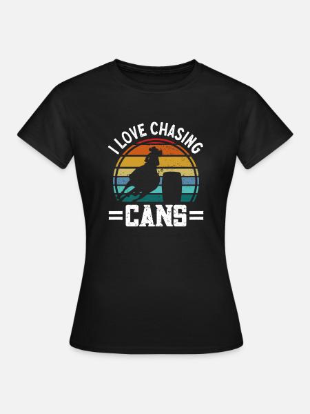 Rodeo Barrel Racing Pferd - Frauen T-Shirt - Schwarz