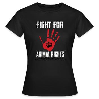 Fight For Animal Rights - Frauen T-Shirt - Schwarz - Vorne - AI Model Female 172 dark (172cm)