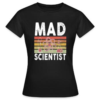 Mad Scientist - Women's T-Shirt - black - Front - AI Model Female 172 dark (172cm)