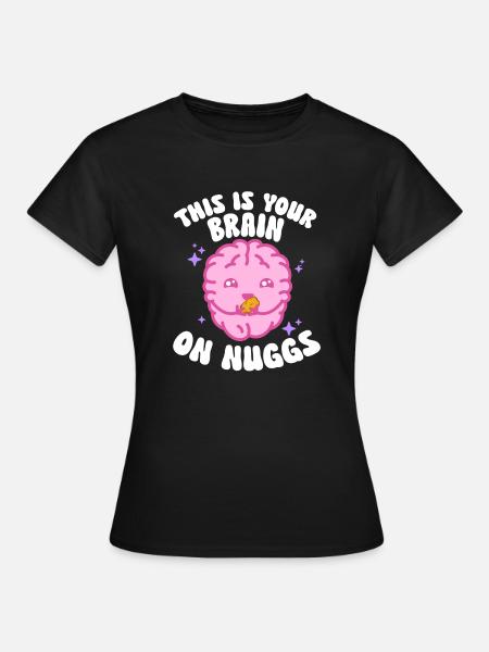 Chicken Nugget Liebhaber Chicken Nuggets - Frauen T-Shirt - Schwarz