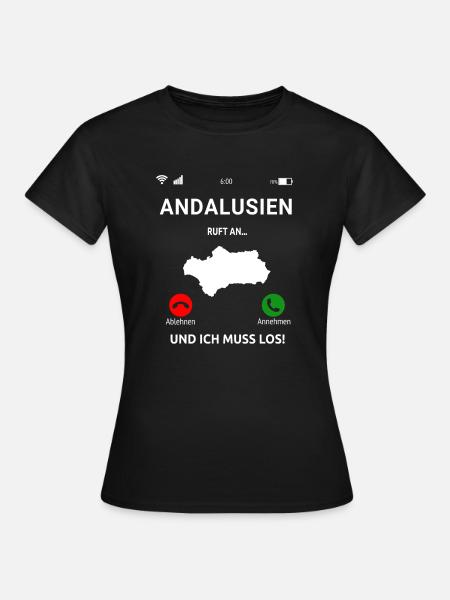 Andalusien Spanien Urlaub Idee - Frauen T-Shirt - Schwarz