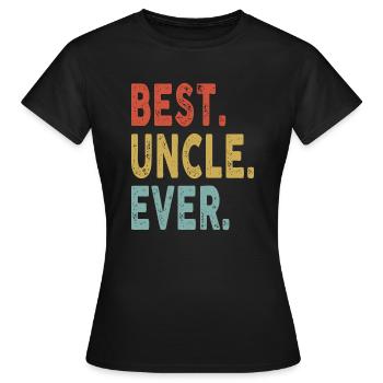 Vintage Meilleur Oncle Couleurs Rétro Meilleur Oncle Jamais - T-shirt Femme - noir - Devant - AI Model Female 172 dark (172cm)