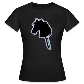 Cheval de loisir- cheval de loisir- cheval de loisir - T-shirt Femme - noir - Devant - AI Model Female 172 dark (172cm)