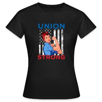 Tag der Gewerkschaft für starke Facharbeiter - Frauen T-Shirt - Schwarz - Vorne - AI Model Female 172 dark (172cm)