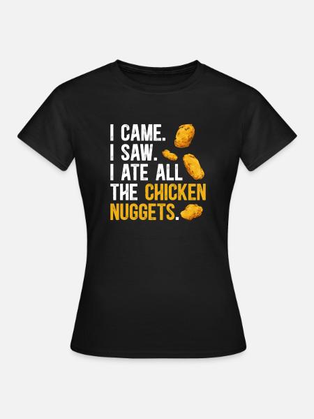 Chicken Nugget Liebhaber Chicken Nuggets - T-shirt dam - svart