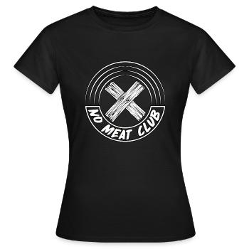 No Meat Club - Frauen T-Shirt - Schwarz - Vorne - AI Model Female 172 dark (172cm)