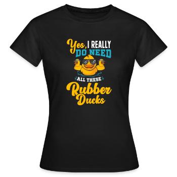 Canard en caoutchouc Canard en caoutchouc - T-shirt Femme - noir - Devant - AI Model Female 172 dark (172cm)