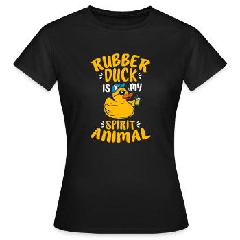 Canard en caoutchouc Canard en caoutchouc - T-shirt Femme - noir - Devant - AI Model Female 172 dark (172cm)