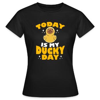 Canard en caoutchouc Canard en caoutchouc - T-shirt Femme - noir - Devant - AI Model Female 172 dark (172cm)
