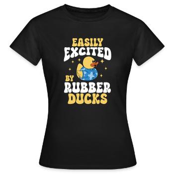 Canard en caoutchouc Canard en caoutchouc - T-shirt Femme - noir - Devant - AI Model Female 172 dark (172cm)