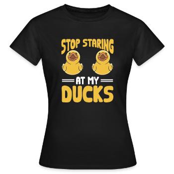 Canard en caoutchouc Canard en caoutchouc - T-shirt Femme - noir - Devant - AI Model Female 172 dark (172cm)