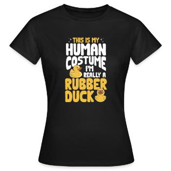 Canard en caoutchouc Canard en caoutchouc - T-shirt Femme - noir - Devant - AI Model Female 172 dark (172cm)