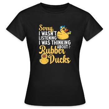 Canard en caoutchouc Canard en caoutchouc - T-shirt Femme - noir - Devant - AI Model Female 172 dark (172cm)