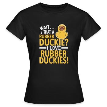 Canard en caoutchouc Canard en caoutchouc - T-shirt Femme - noir - Devant - AI Model Female 172 dark (172cm)