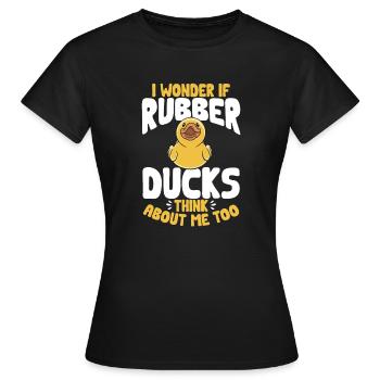 Canard en caoutchouc Canard en caoutchouc - T-shirt Femme - noir - Devant - AI Model Female 172 dark (172cm)