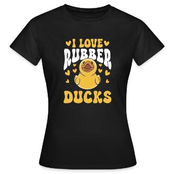 Canard en caoutchouc Canard en caoutchouc - T-shirt Femme - noir - Devant - AI Model Female 172 dark (172cm)