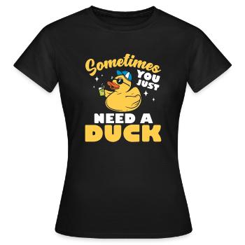 Canard en caoutchouc Canard en caoutchouc - T-shirt Femme - noir - Devant - AI Model Female 172 dark (172cm)